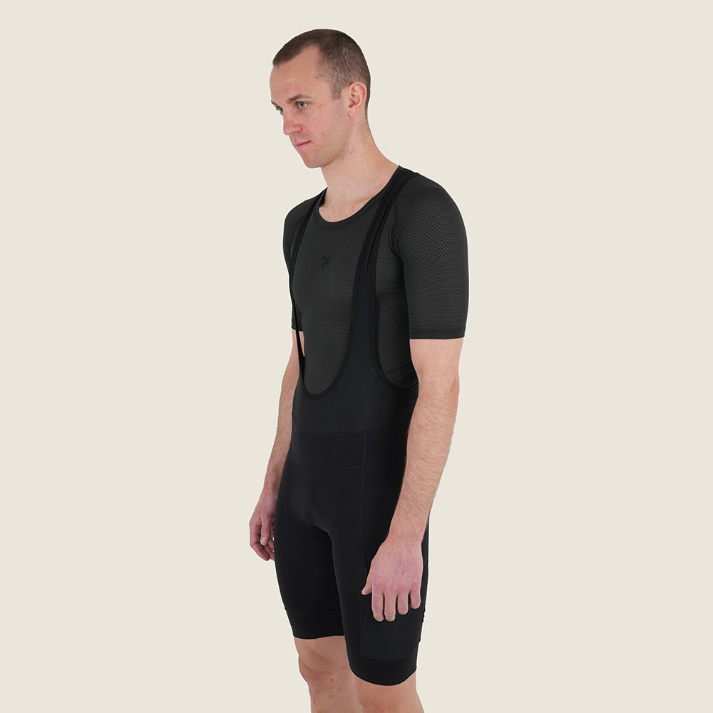 Mens Honister Cargo Bib Shorts (Black) (model: barnaby)