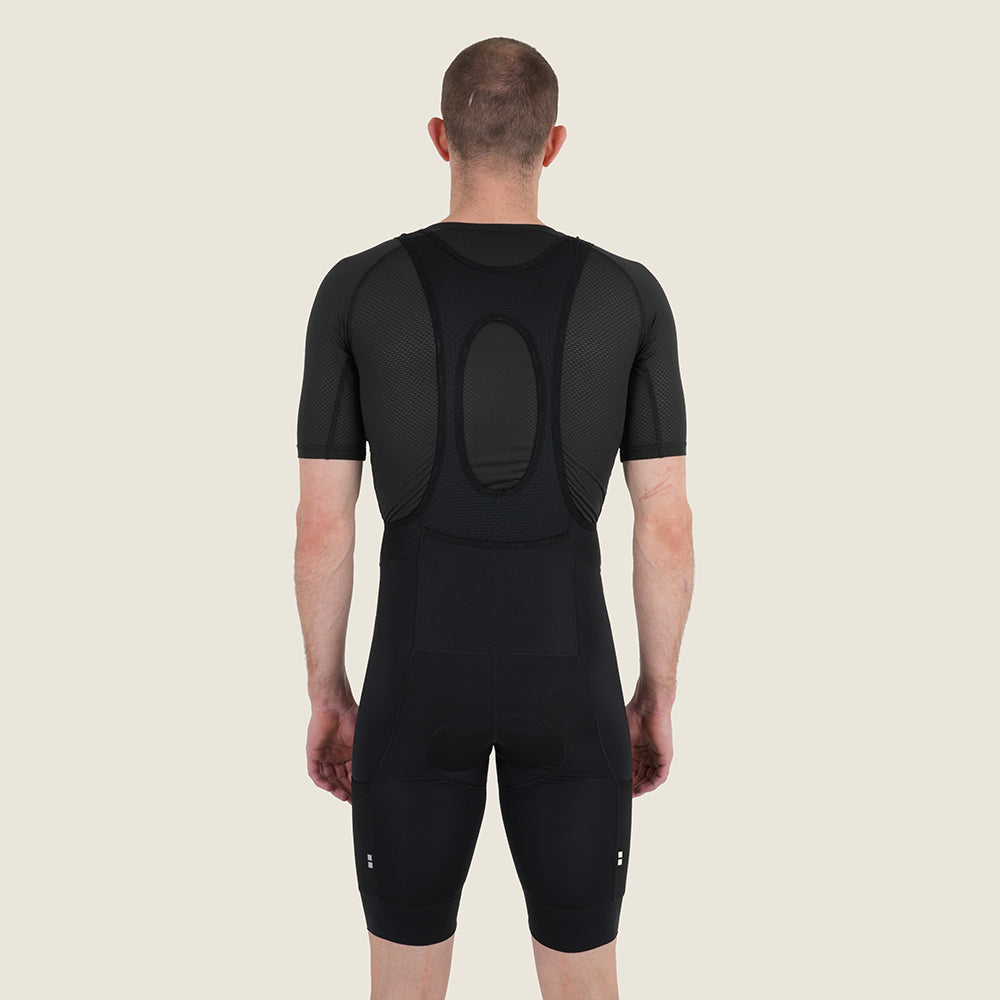 Mens Honister Cargo Bib Shorts (Black) (model: barnaby)