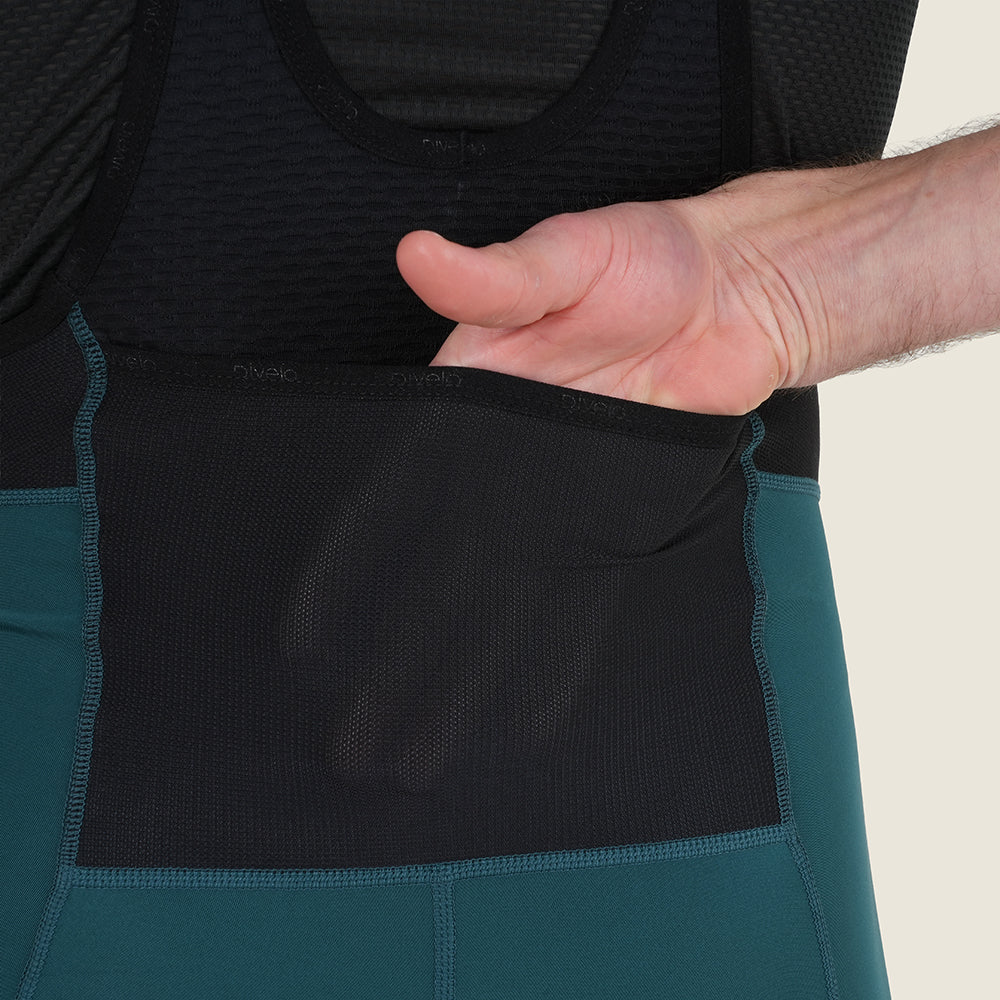 Mens Honister Cargo Bib Shorts (Deep Teal)