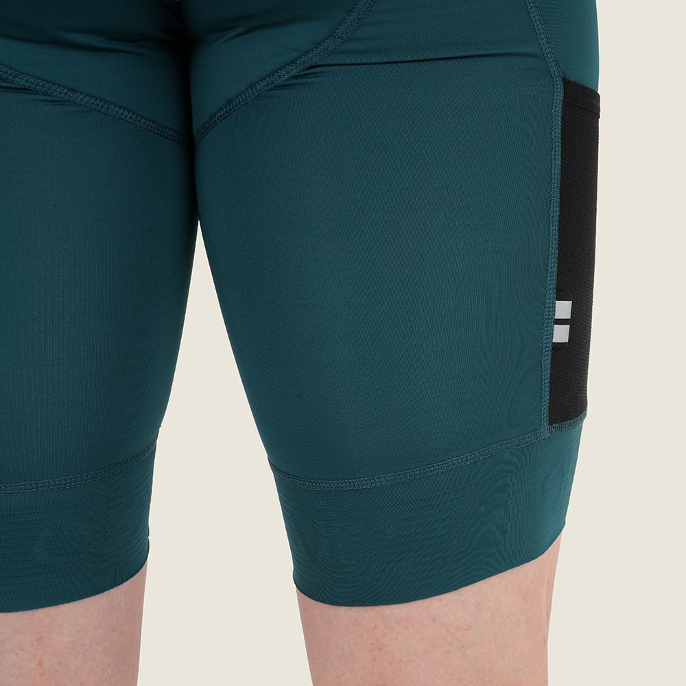 Mens Honister Cargo Bib Shorts (Deep Teal)