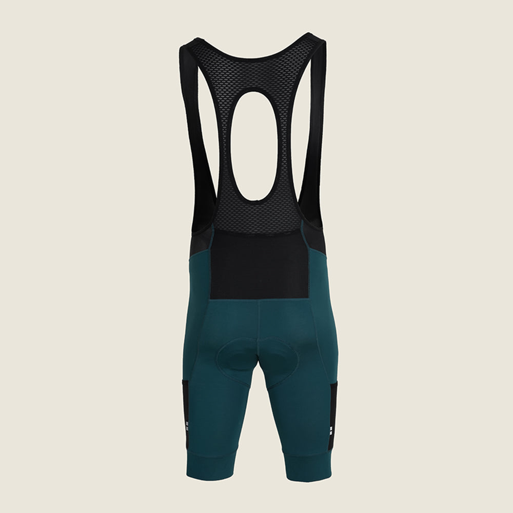 Mens Honister Cargo Bib Shorts (Deep Teal) (studio)
