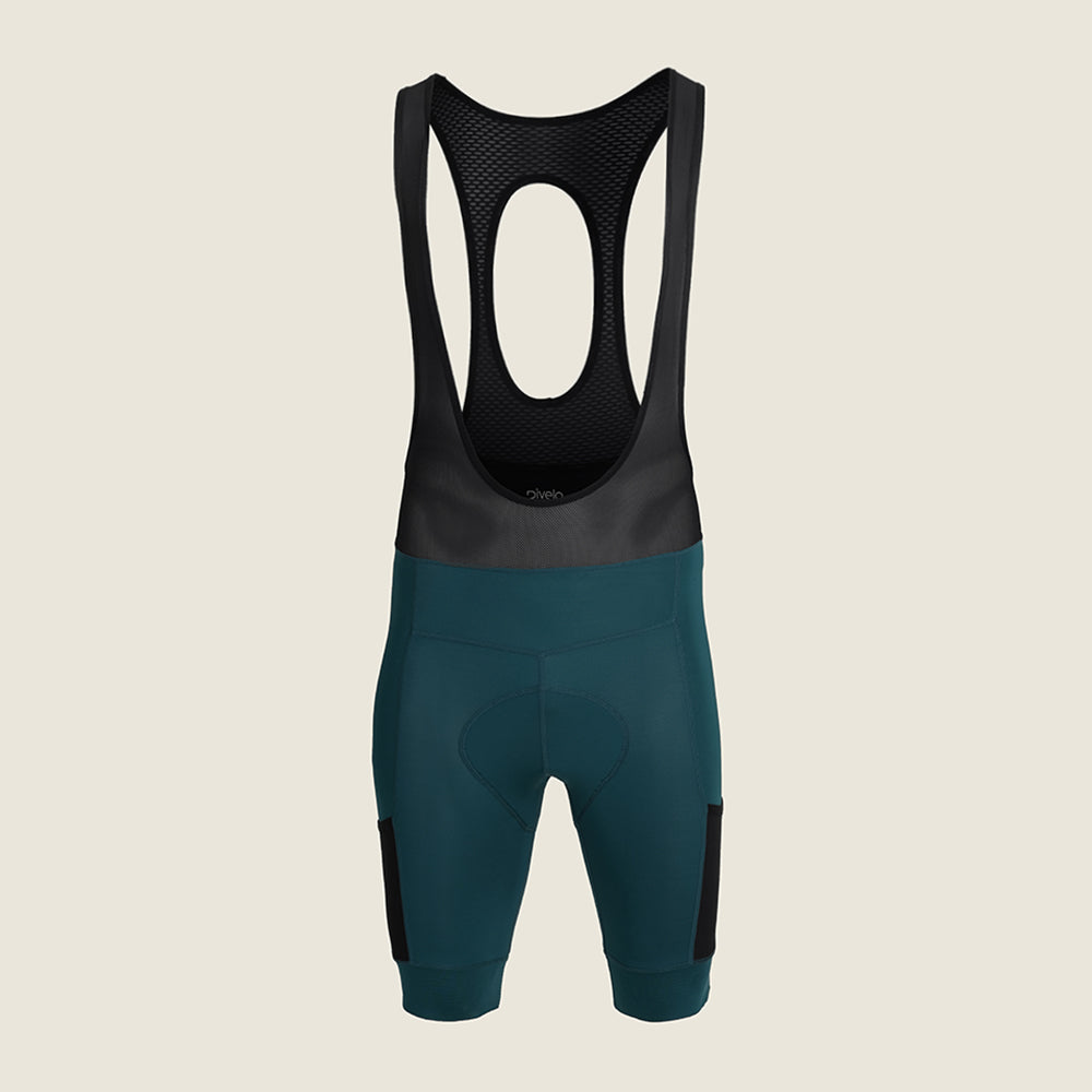 Mens Honister Cargo Bib Shorts (Deep Teal) (studio)