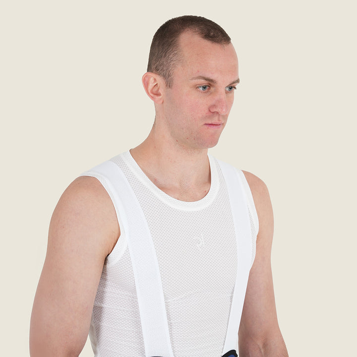 Mens Kilmore Mesh Vest Base Layer (White) (model: barnaby)