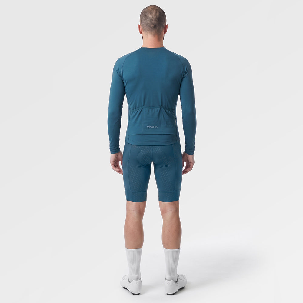 Mens Lowther Essential Lightweight LS Jersey (Petrol) (ai model)