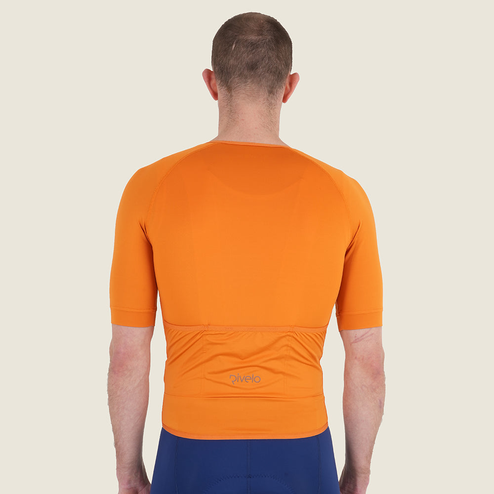 Mens Lowther Essential Lightweight SS Jersey (Desert Sun/Pumpkin Spice) (model: barnaby)