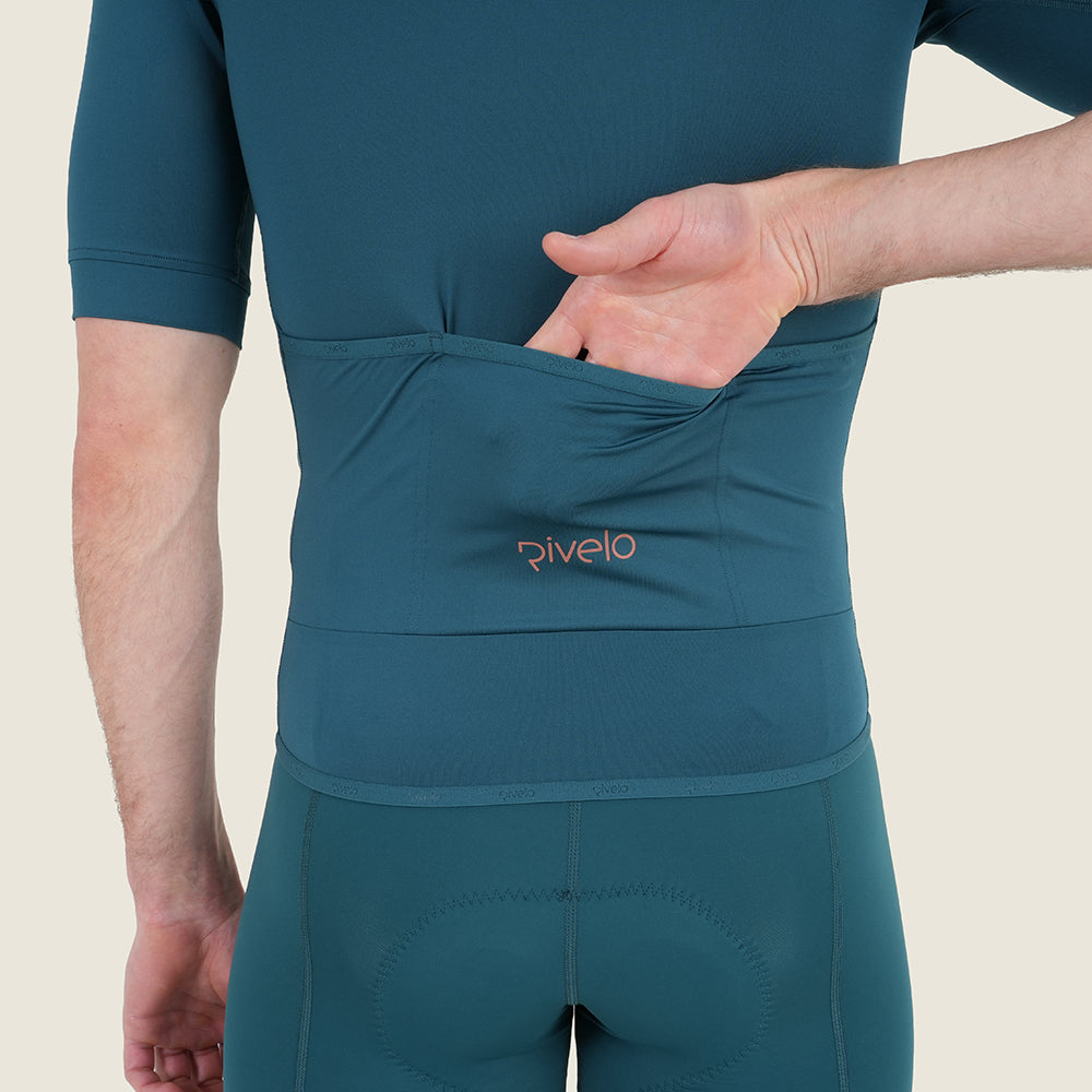 Mens Lowther Essential Lightweight SS Jersey (Petrol/Desert Sun)