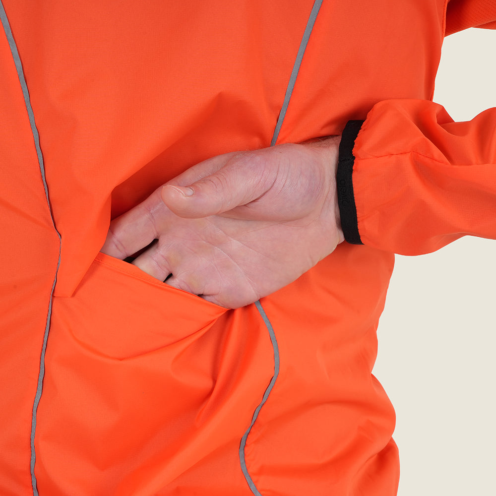 Mens Norwood II Packable Windproof Jacket (Orange)