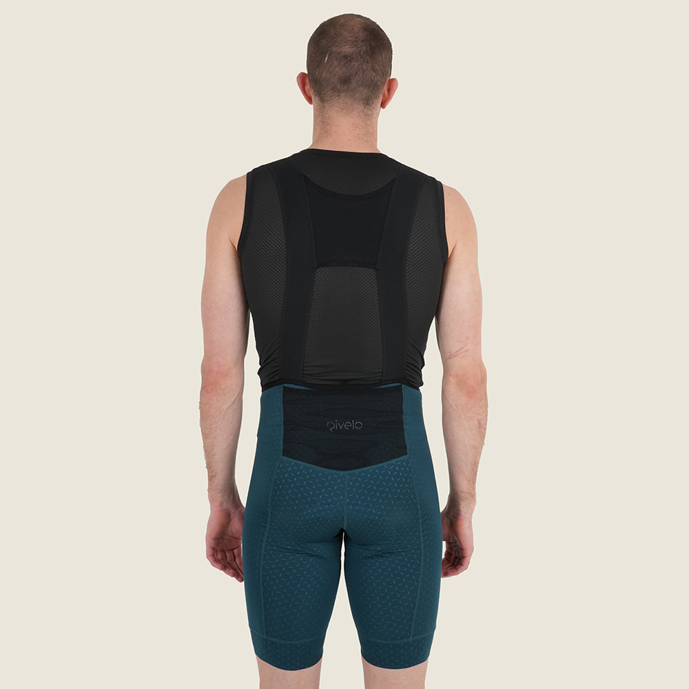 Mens Raasay Essential Lightweight Bib Shorts (Deep Teal) (model: barnaby)