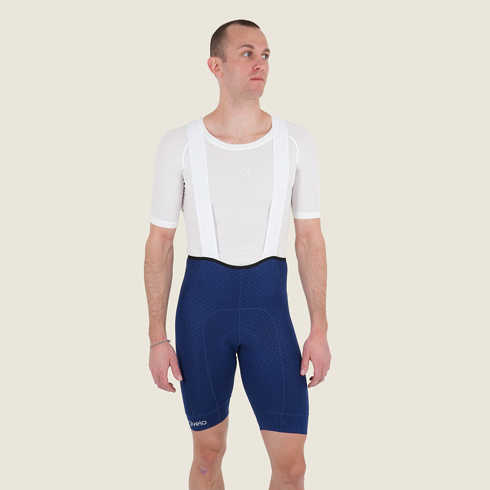 Mens Raasay Essential Lightweight Bib Shorts (Navy) (model: barnaby)