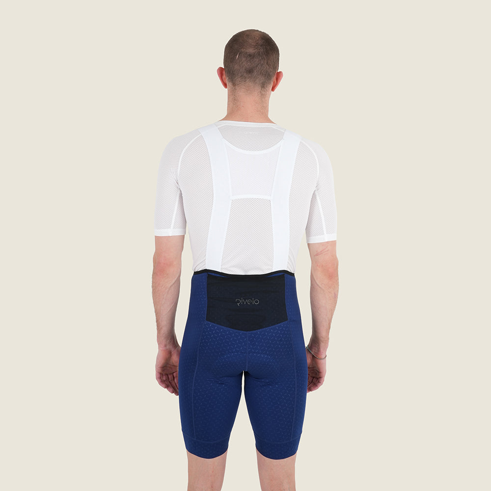 Mens Raasay Essential Lightweight Bib Shorts (Navy) (model: barnaby)