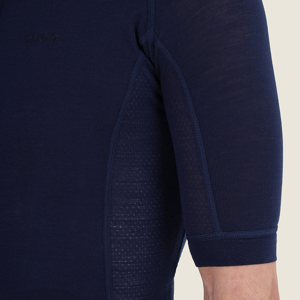 Mens Rowlands Merino Blend Lightweight SS Jersey (Navy)