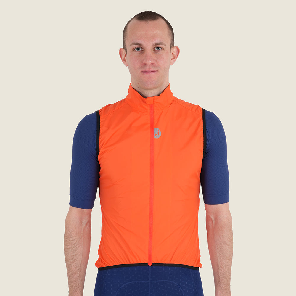 Mens Rowsley II Packable Windproof Gilet (Orange) (model: barnaby)