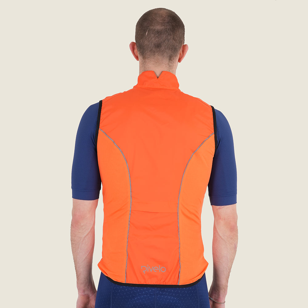 Mens Rowsley II Packable Windproof Gilet (Orange) (model: barnaby)