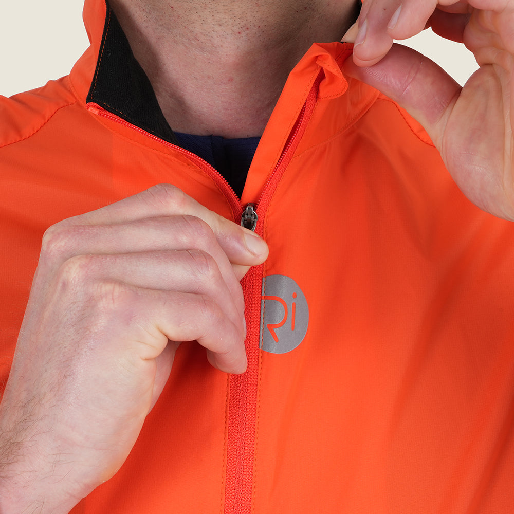 Mens Rowsley II Packable Windproof Gilet (Orange)