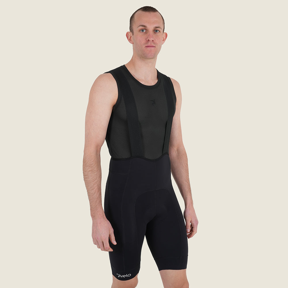Mens Staffin Essential Bib Shorts (Black) (model: barnaby)