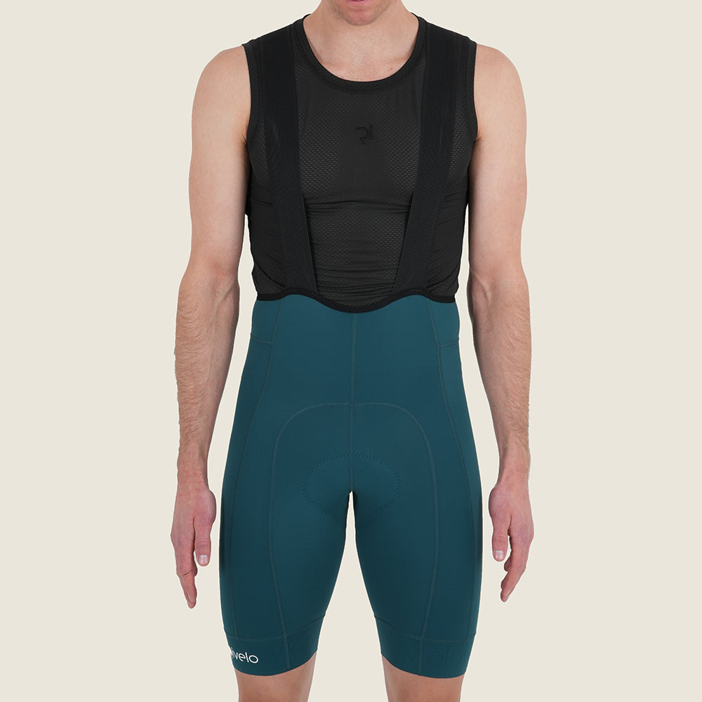 Mens Staffin Essential Bib Shorts (Deep Teal) (model: barnaby)