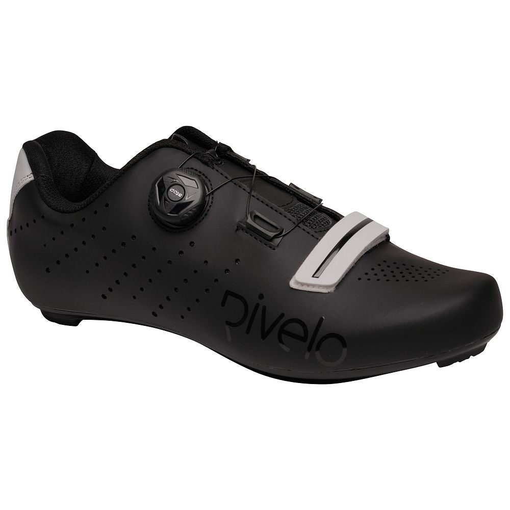 Rivelo Mennock Cycling Shoes (Black/White) (studio)