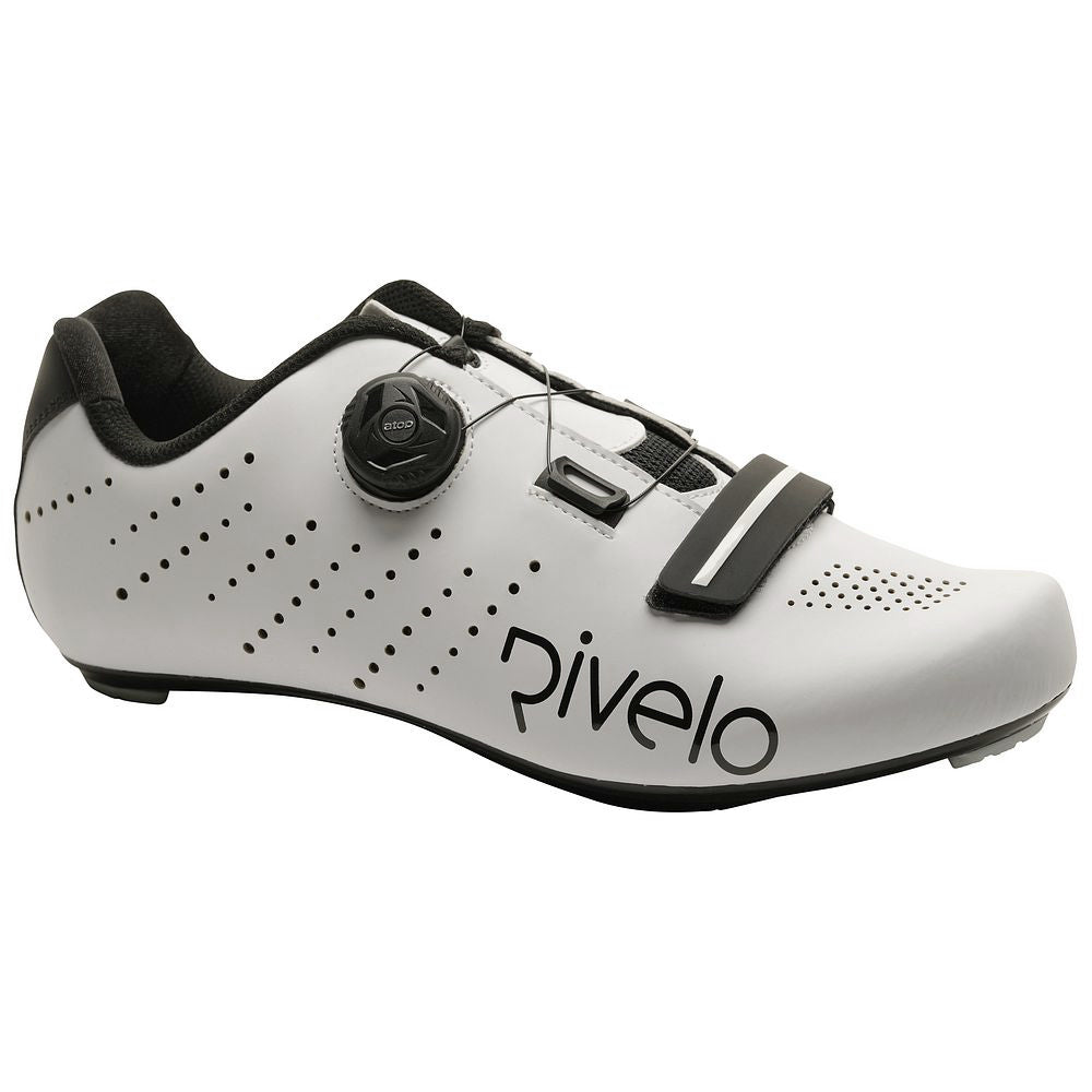 Rivelo Mennock Cycling Shoes (White/Black) (studio)