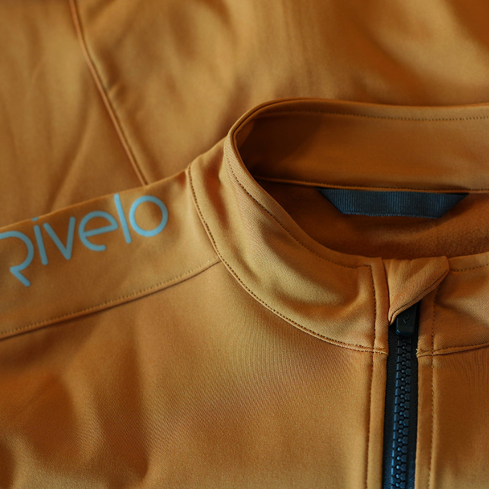 Rivelo Mens Eco Felcott Thermal Long Sleeve Jersey (Mustard)