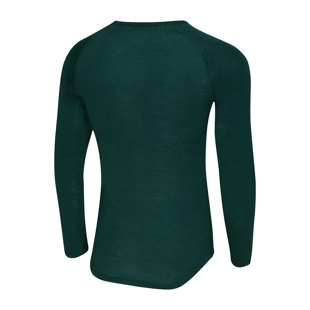 Rivelo Mens Hathersage Merino Blend Long Sleeve Base Layer (Petrol)  (studio)