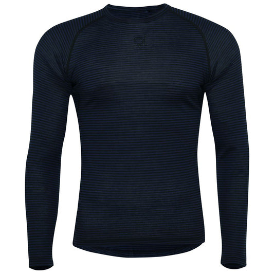 Rivelo | Mens Hathersage Merino Blend Long Sleeve Base Layer (Navy/Black)