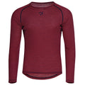 Rivelo Mens Hathersage Merino Blend Long Sleeve Base Layer (Navy/Red) (studio)