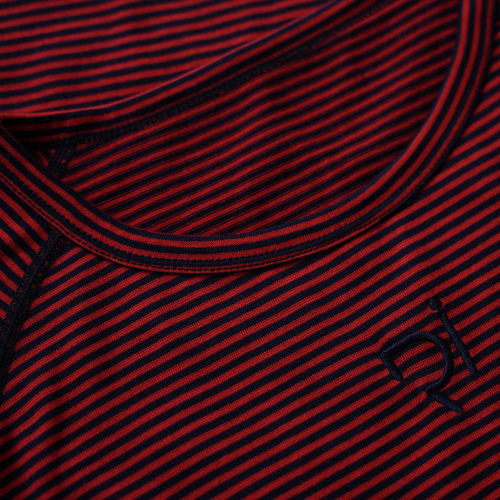 Rivelo | Mens Hathersage Merino Blend Long Sleeve Base Layer (Navy/Red)