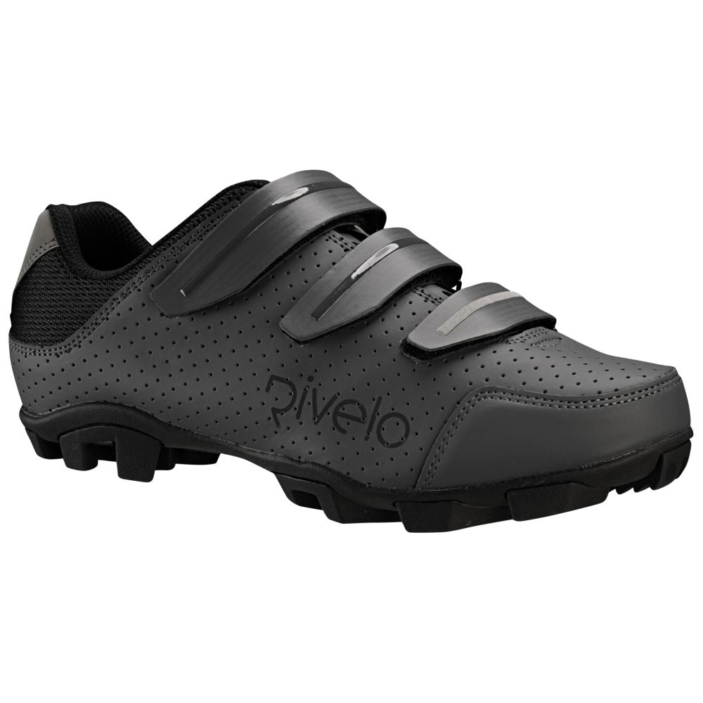 Rivelo Sherwood Velcro Cycling Shoes (Charcoal) (studio)