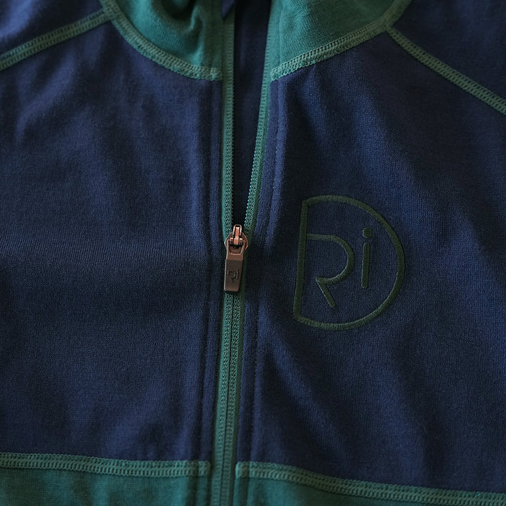 Rivelo Womens Alderbrook Merino Blend Long Sleeve Jersey (Petrol/Navy)