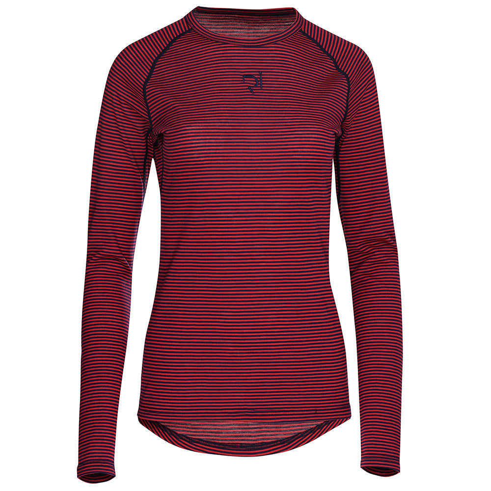 Rivelo Womens Ashdown Merino Blend Long Sleeve Base Layer (Navy/Red) (studio)