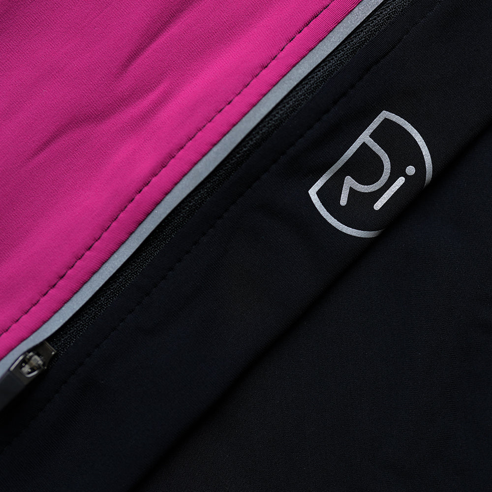 Rivelo Womens Eco Monsal Thermal Bib Tights (Black/Magenta)