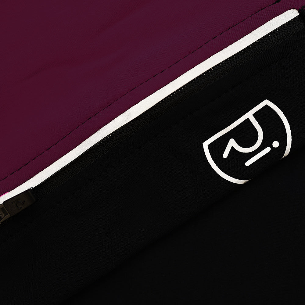 Rivelo Womens Eco Monsal Thermal Bib Tights (Black/Magenta)