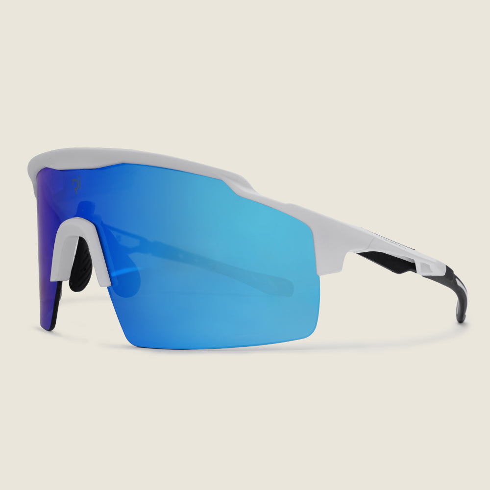 Uist Sunglasses (Matt White/Blue Mirror) (studio)