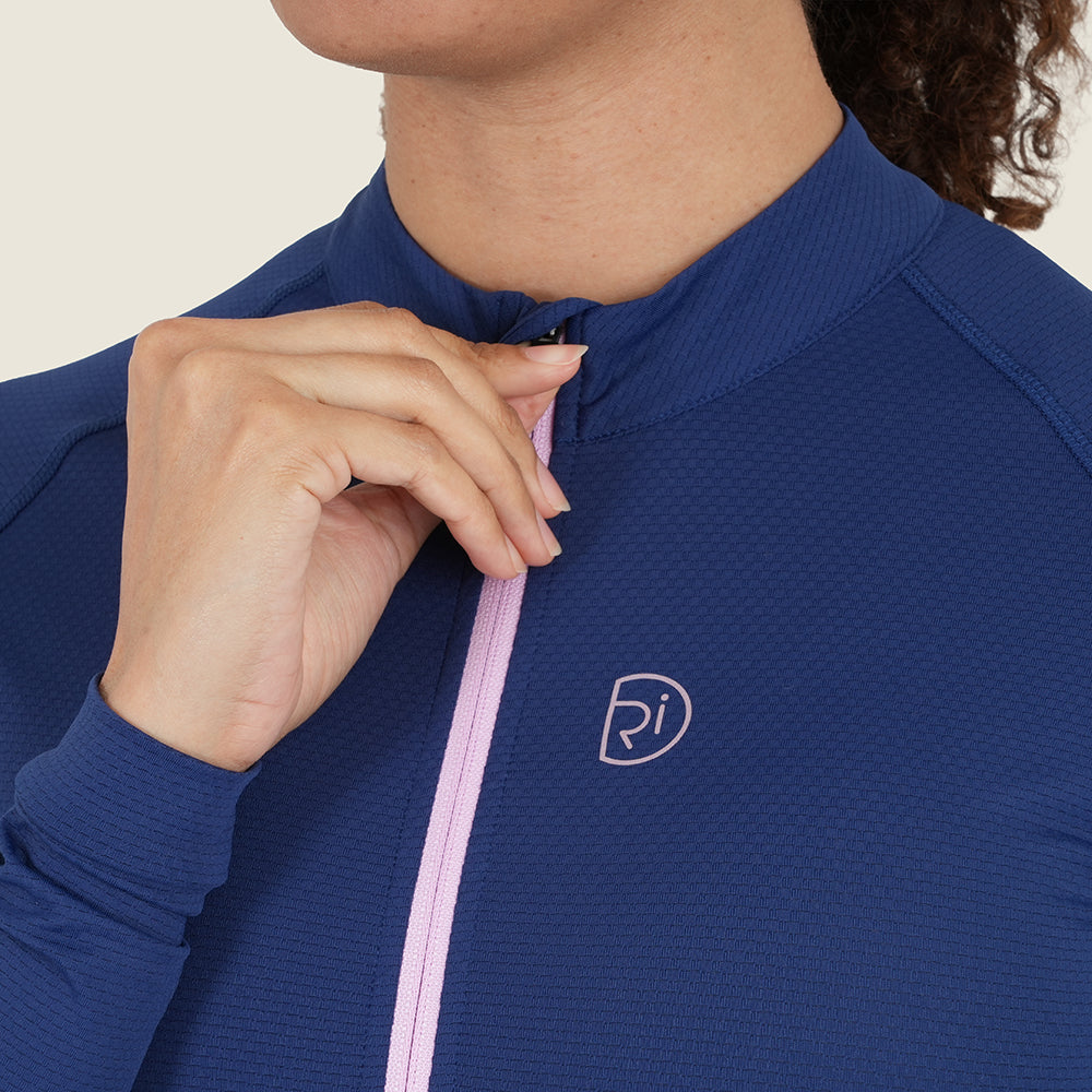 Womens Bathford Essential LS Jersey (Navy/Pink Lavender)