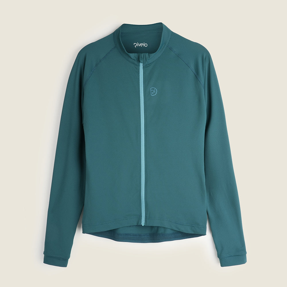 Womens Bathford Essential LS Jersey (Petrol/Teal) (studio)