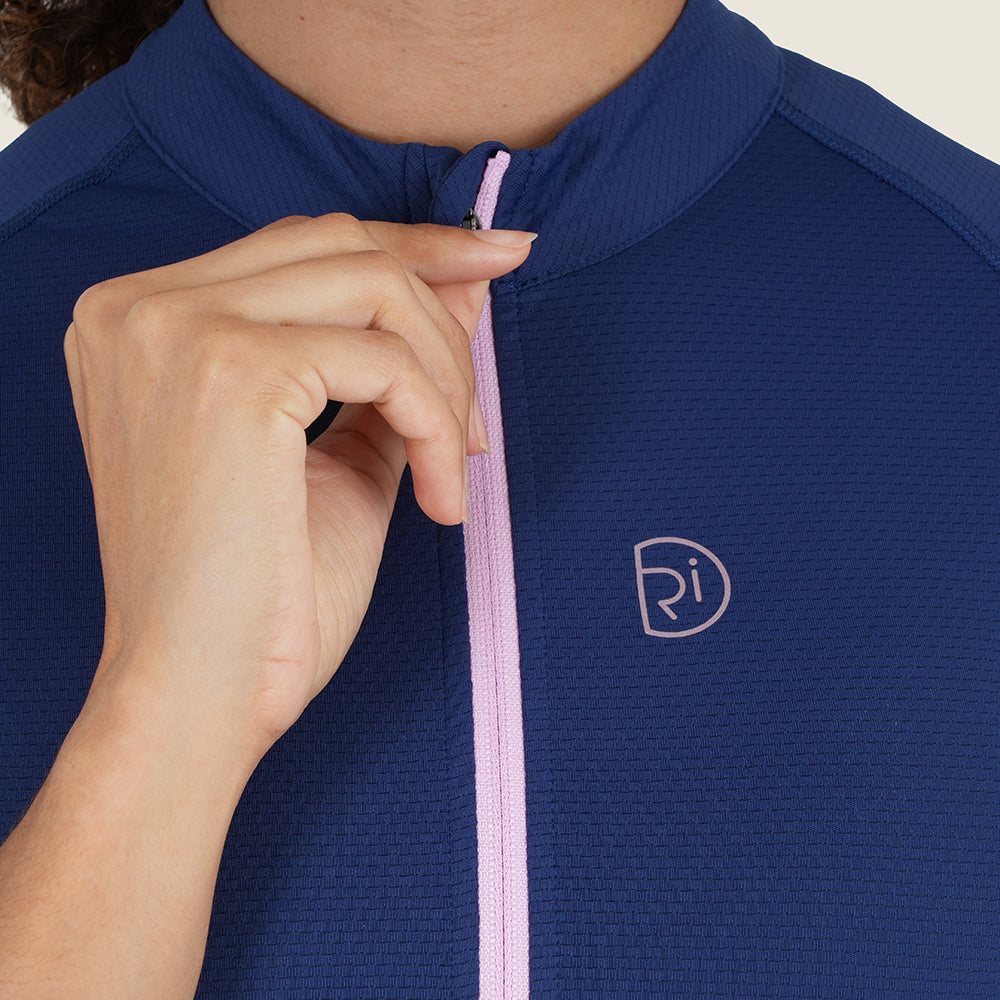 Womens Bathford Essential SS Jersey (Navy/Pink Lavender)