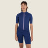 Womens Bathford Essential SS Jersey (Navy/Pink Lavender) (model: sarah)