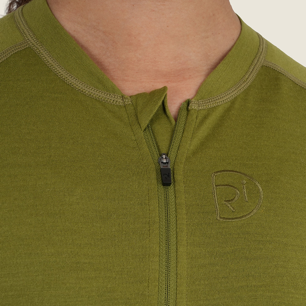 Womens Cranbrook Merino Blend LS Jersey (Peat Moss)
