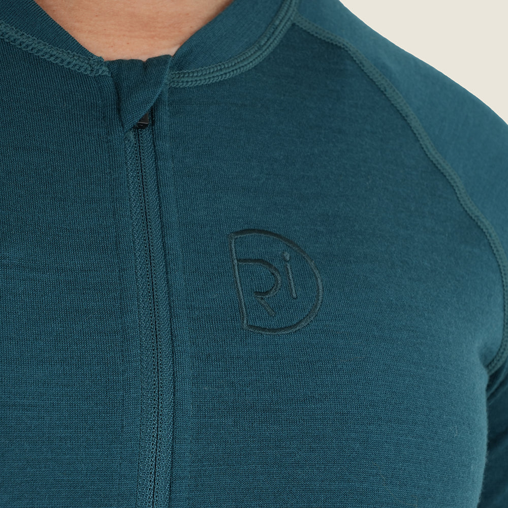 Womens Cranbrook Merino Blend LS Jersey (Petrol)