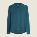 Womens Cranbrook Merino Blend LS Jersey (Petrol) (studio)