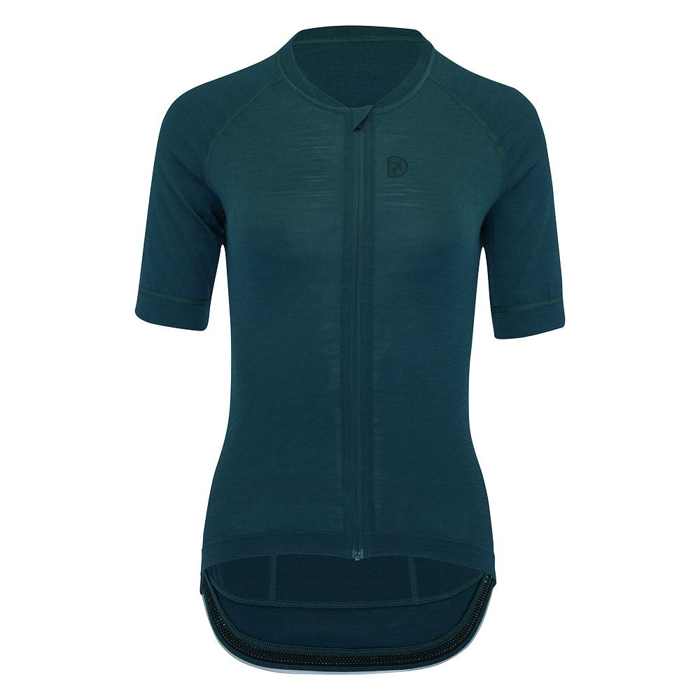Womens Cranbrook SS Merino Blend Jersey (Petrol) (studio)