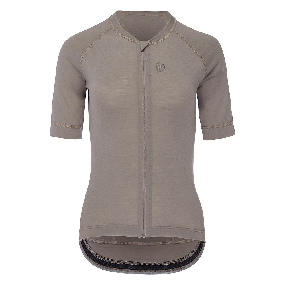 Womens Cranbrook SS Merino Blend Jersey (Vintage Grey) (studio)
