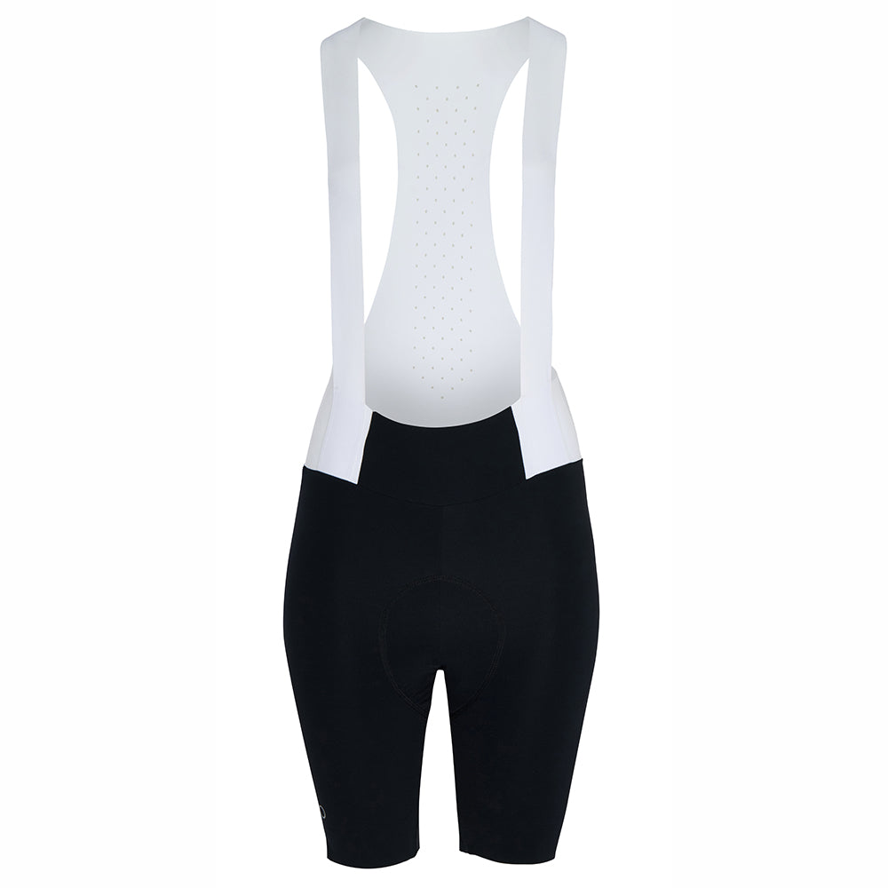 Womens Forcella Race Bib Shorts (Black/White) (studio)
