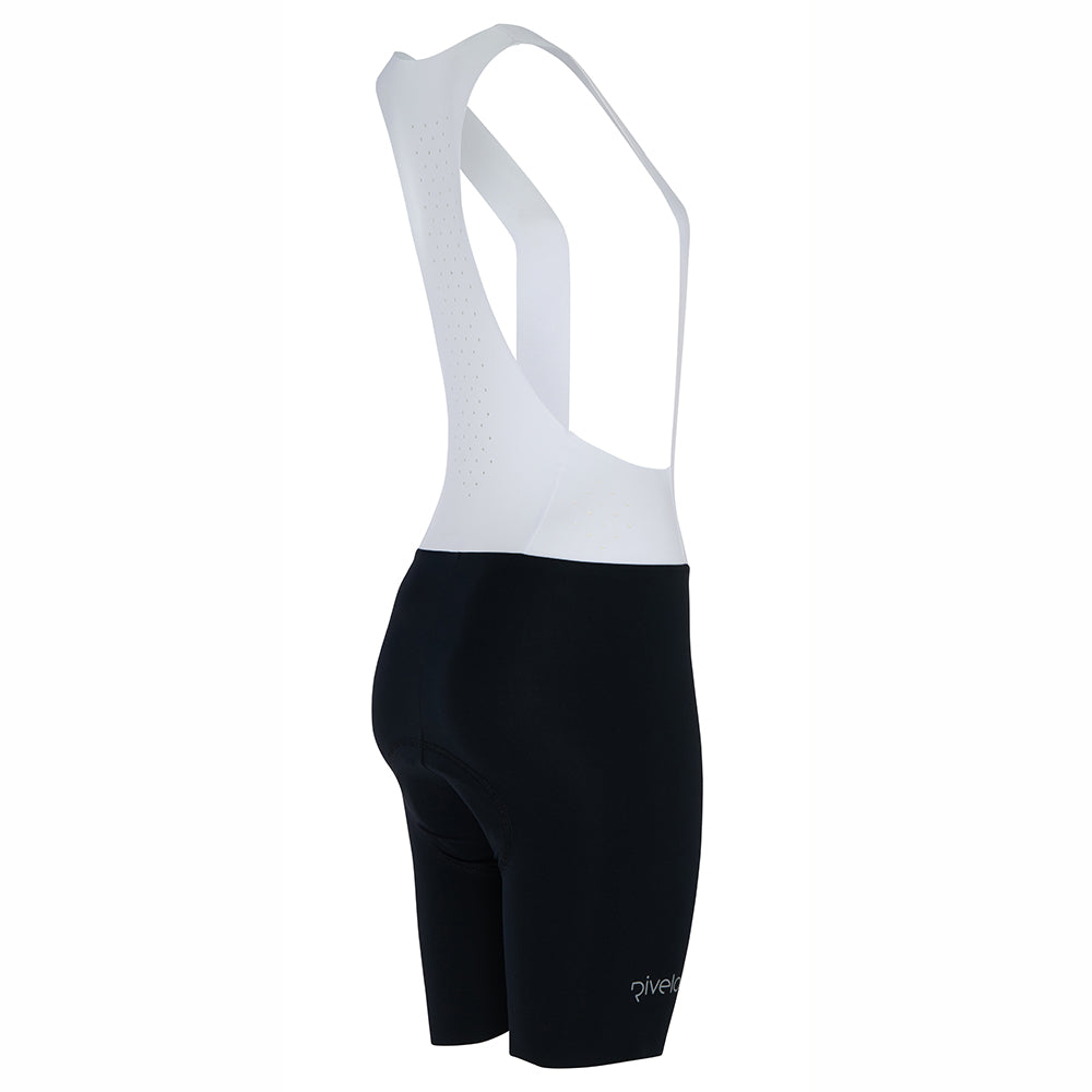 Womens Forcella Race Bib Shorts (Black/White) (studio)