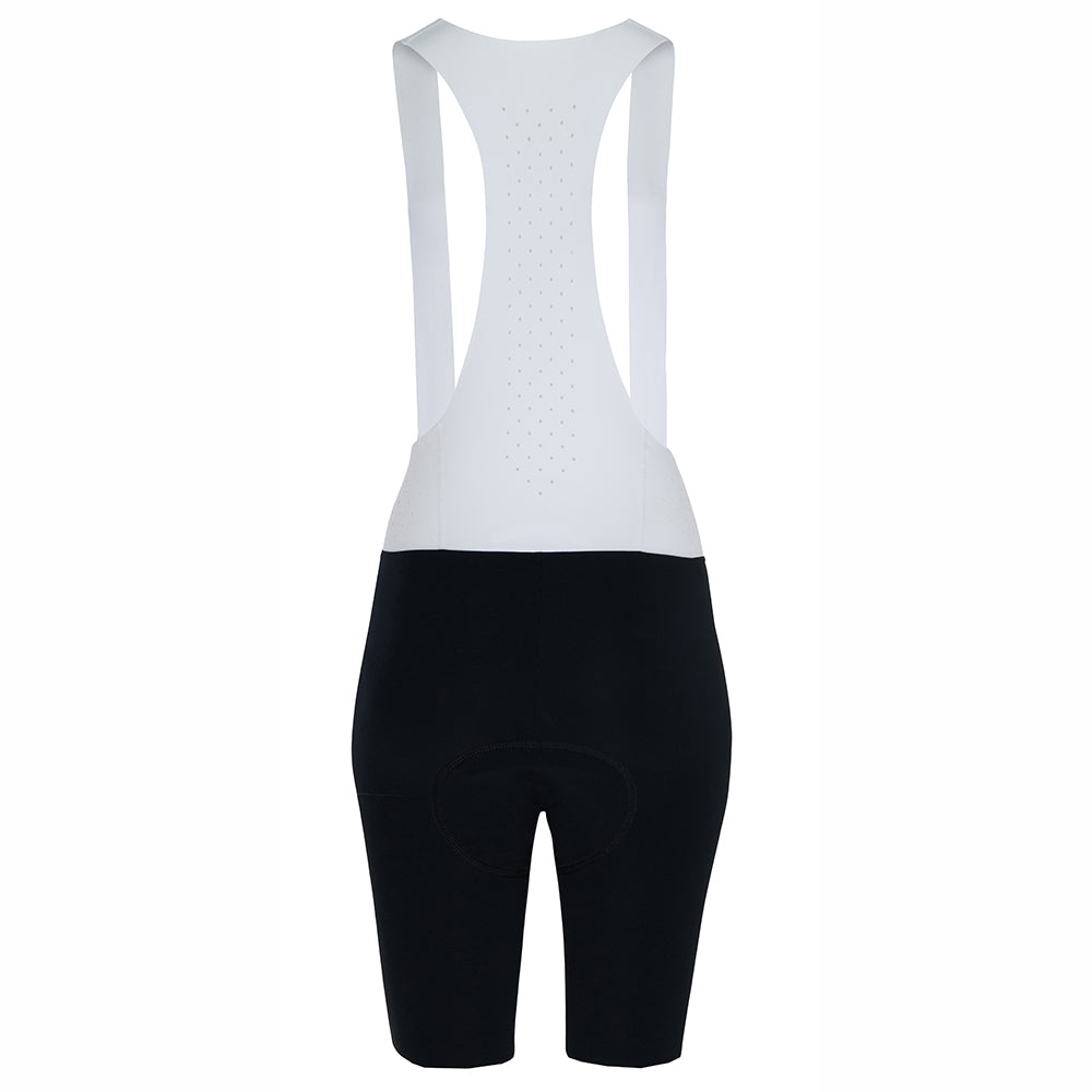 Womens Forcella Race Bib Shorts (Black/White) (studio)