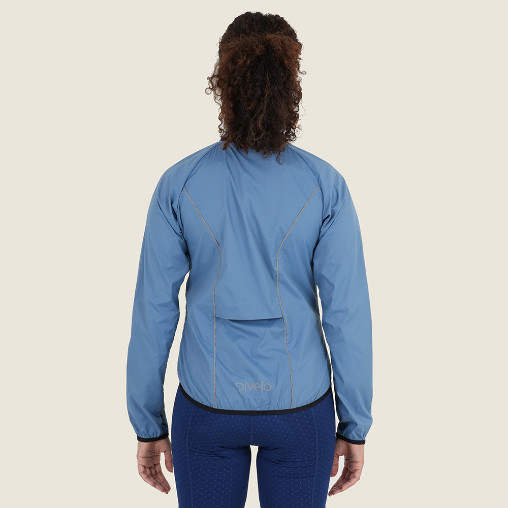 Womens Garrowby II Packable Windproof Jacket (Airforce) (model: sarah)