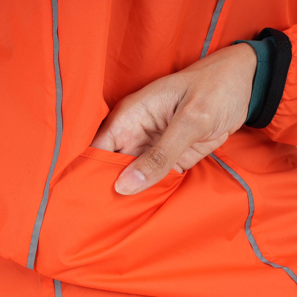Womens Garrowby II Packable Windproof Jacket (Orange)
