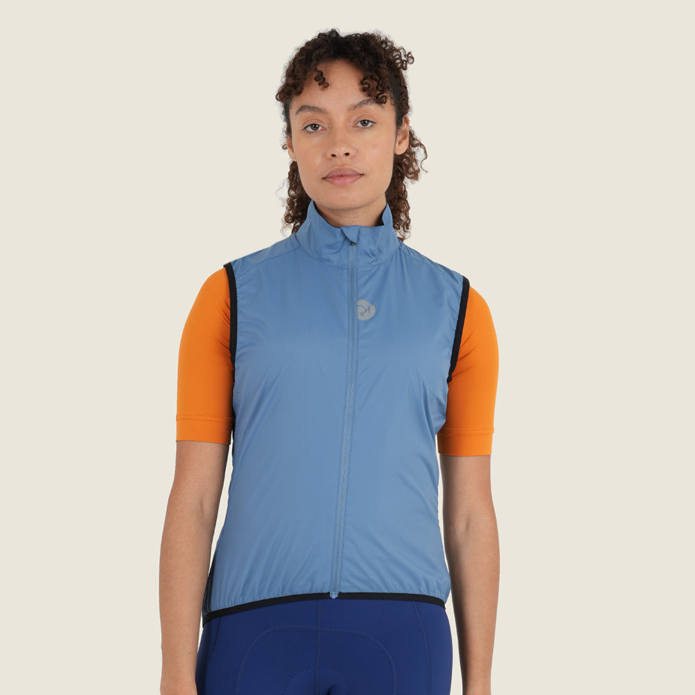 Womens Haresfield II Packable Windproof Gilet (Airforce) (model: sarah)