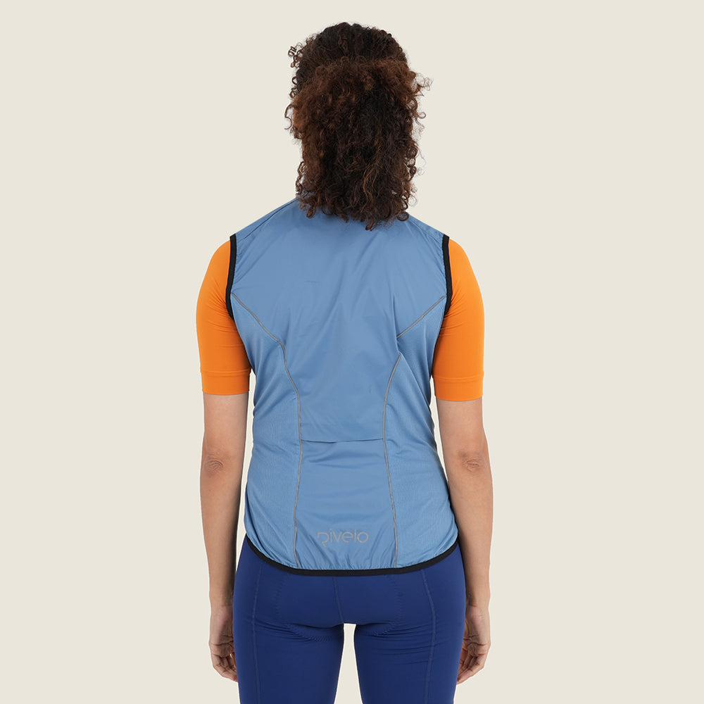 Womens Haresfield II Packable Windproof Gilet (Airforce) (model: sarah)