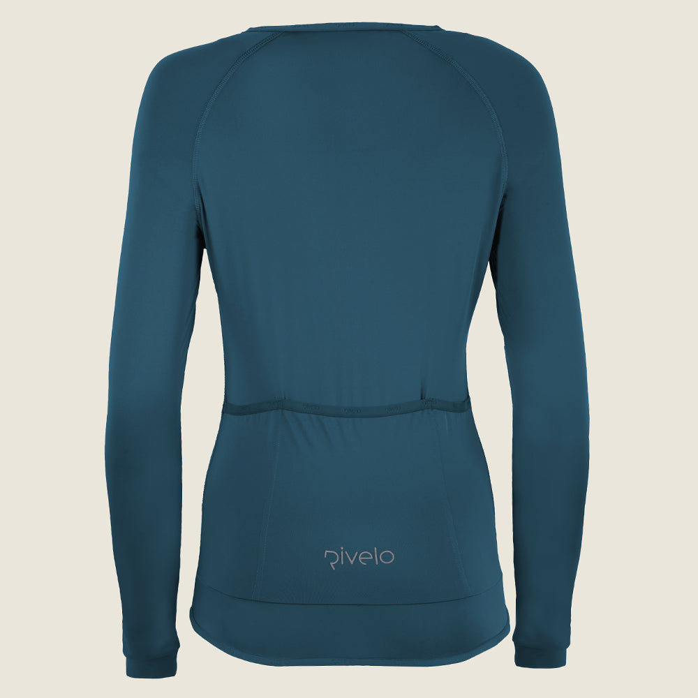 Womens Lowther Essential Lightweight LS Jersey (Petrol) (studio)